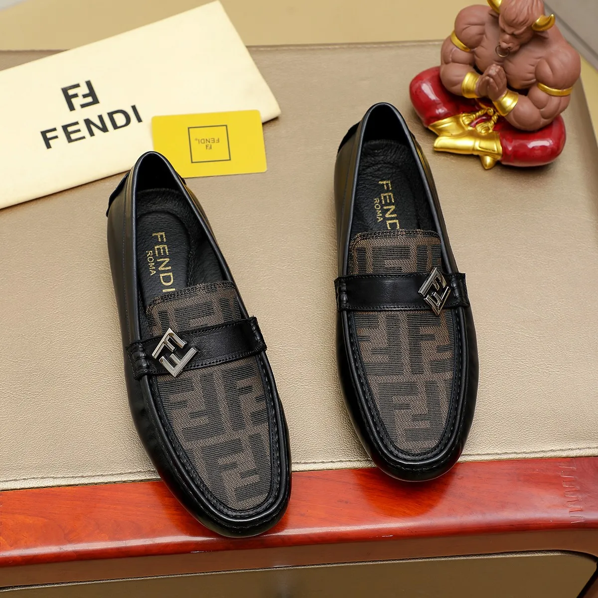 Men's shoes💰380💰💰[FENDI-FENDI] Classic new men's casual slip-on shoes🇨🇳Counter quality, original 1:1 high-quality workmanship💯The upper is made of imported first-layer cow Leather, 🐷leather lining, fashionable lazy beanie design 🌴casual Loaf style, with original raw rubber wear-resistant outsole 🌾definitely high-end and classy, only for drivers 🍀A must-have for trendy men, @@optional! 🍓Code number 38-44 (45🉑️customized, non-refundable and non-exchangeable)